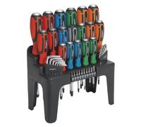 1x 44 Piece Sealey Hammer-Thru Screwdriver, Hex Key & Bit Set - S01106