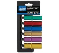 1x 6 Piece Draper Expert Quality 1/2" Sq Dr metric Coloured Deep Socket Set