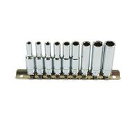 Laser 6196 Deep Socket Set - 1/4" Drive, 6-Point BA 0BA-8BA, 9pc