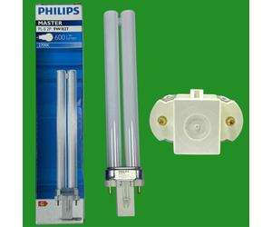 1x 9W Philips G23 2 pin Low Energy CFL PLS Stick Light Bulb 2700K 827 Lamp