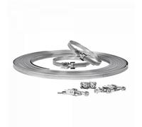 1X A2 Stainless Steel 30M Hose Clip Tape With 50 Clamp Locks 9mm X 0.6mm