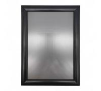 1x A4 Black Snap Frame - 25mm Round Corner Wall Mounted Poster Frame - Anti-Glare PVC Cover - Aluminium Display Holder for Indoor/Outdoor Use - Portrait or Landscape Orientation