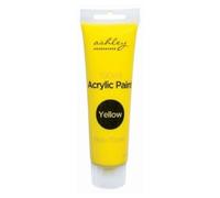 1x Acrylic Paint - 100ml - Yellow - Professional Artist Art Craft Painting Supplies for Canvas Wood Glass Fabric Paper Clay Ceramic - By Ashley