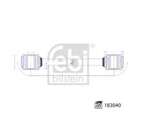 1x Anti Roll Bar Link Rear 183040 Febi Stabiliser Drop Link 9073204101