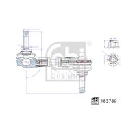 1x Anti Roll Bar Link Rear 183789 Febi Stabiliser Drop Link 2099504 2173832