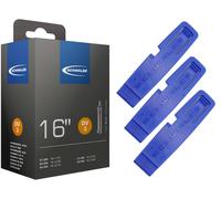 1x bicycle tube Schwalbe 62-305 (16x2.40) DV 32mm Dunlop valve + tire lever