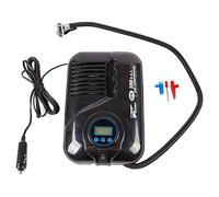 1x Black 12V 250psi Digital Electric Pump - Small Portable Car Bike Bicycle Wheel Tyre Air Compressor Inflator Kit - By Blackspur