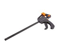 1x Black 305mm Ratchet Bar Clamp & Spreader - Large Long Heavy-Duty Quick Release Woodwork Woodworking Wood Grip Set - by Blackspur