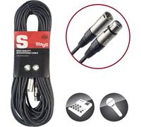 Stagg 20M / 66ft XLR to XLR Cable, 3-Pin Male to Female, Suitable for Microphone, PA System, Audio Mixer, Studio Monitors, Audio Recording