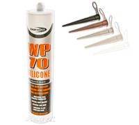 1 x Bond It Toffee WP70 Silicone Sealant Builders External Windows Door Upvc Wood Frame Low Modulus