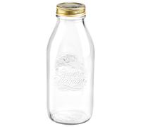 Quattro Stagioni Glass Bottle with Screw Top Lid - 1L Bormioli Rocco Clear One Size