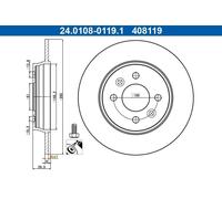 ATE 24.0108-0119.1 Brake disc