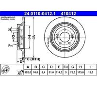 X2 PCS BRAKE DISC 24.0110-0412.1