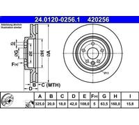 ATE 24.0120-0256.1 Brake disc