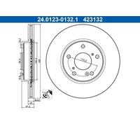 ATE 24.0123-0132.1 Brake disc