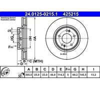 Ate 24.0125-0215.1 - Brake Disc