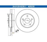 ATE 24.0125-0235.1 Brake disc