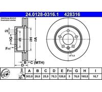 ATE 24.0128-0316.1 Brake disc
