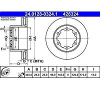 ATE 24.0128-0324.1 Brake disc