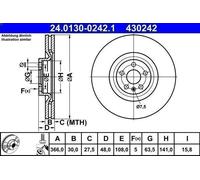 1X Brake disc ATE 24.0130-0242.1 VOLVO XC90 II (256) 2 2014-2016