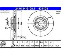 ATE 24.0134-0108.1 Brake disc
