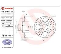BREMBO 08.9460.4X Brake Disc Rotors
