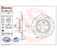 1X Brake disc BREMBO 08.B348.4X for MERCEDES-BENZ A-CLASS (W176) 2 2013-2018
