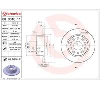 1X Brake disc BREMBO 08.D616.11 for SKODA OCTAVIA III (5E3, NL3, NR3) 2 2013-202