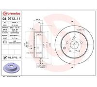 BREMBO 08.D712.11 Brake disc