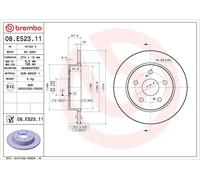 1X Brake disc BREMBO 08.E523.11 for TOYOTA COROLLA Estate (_E21_) 2 2019-