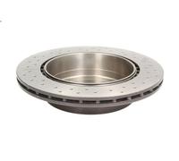 Brembo Rear Brake Rotor 09.7813.2X - Xtra UV Coated Pillar Vented Drilled - Subaru OE# 26700FE050