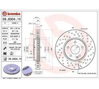 1X Brake disc BREMBO 09.8304.1X CHRYSLER CROSSFIRE 3.2 2003-2008