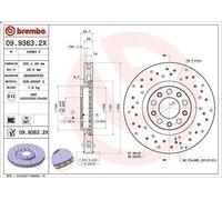 BREMBO Brake disc perforated/vented 09.9363.2X Brake rotor,Brake discs FIAT,JEEP,ALFA ROMEO,500X (334_),Renegade SUV (BU, B1),159 Sportwagon (939)