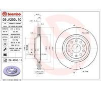 1X Brake disc BREMBO 09.A200.11 for AUDI A3 (8P1) 2 2006-2008