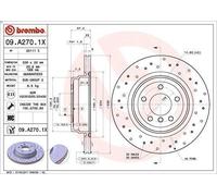 1X Brake disc BREMBO 09.A270.1X for BMW 3 (E90) 2 2004-2011