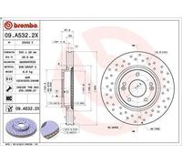 1X Brake disc BREMBO 9.A532.2X for KIA CEE'D (JD) 1 2015-2018