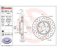 X2 PCS FRONT BRAKE DISC PAIR L&R 09.A914.1X BREMBO I