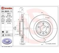 1X Brake disc BREMBO 09.B503.11 for LAND ROVER RANGE ROVER IV (L405) 3 2013-2021