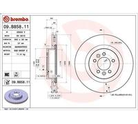 Brembo Brake Disc 09.B858.11 - Single UV-Coated Vented - for Range Rover 2012-