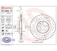Brake disc BREMBO 09.B969.1X for AUDI A5 (8T3) 2 2008-2013