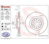 1X Brake disc BREMBO 09.C306.11 for AUDI Q3 (F3B) 2 2018-2021