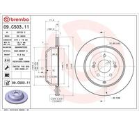 Brembo Brake Disc 09.C503.11 - Vented Rear - Fits Kia Sorento III