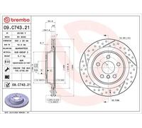 BREMBO 09.C743.21 Brake disc