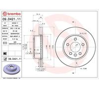 Brembo Brake Disc 09.D421.11 Vented Front Axle 303mm for MAN TGE VW Crafter Multivan