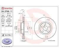 1X Brake disc BREMBO 09.D769.11 SUBARU IMPREZA Hatchback (GT_) 2 2016-