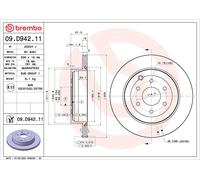 2x Brake Discs Pair Vented fits MERCEDES X350 3.0D Rear 18 to 20 OM642.889 308mm