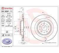 BREMBO 2x Brake Discs Rear Internally Vented 335mm Diameter Fits Tesla Model 3
