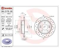 BREMBO 08.C172.2X Brake disc