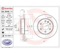 Brembo Brake Disc Mercedes-Benz Sprinter 3-t Tourer 211 CDI 08.D046.11
