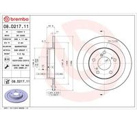 Brembo Brake Discs 08.D217.11 / 10460194A - Rear 296 mm - Set of 2 - Fits Honda Civic IX (2015-2016)